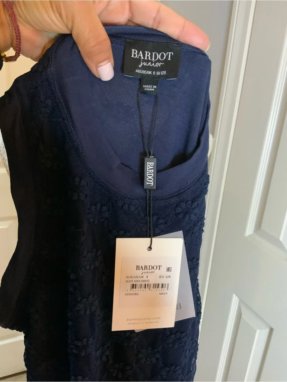 Bardot junior Alice midi dress kid size 8 NWT
